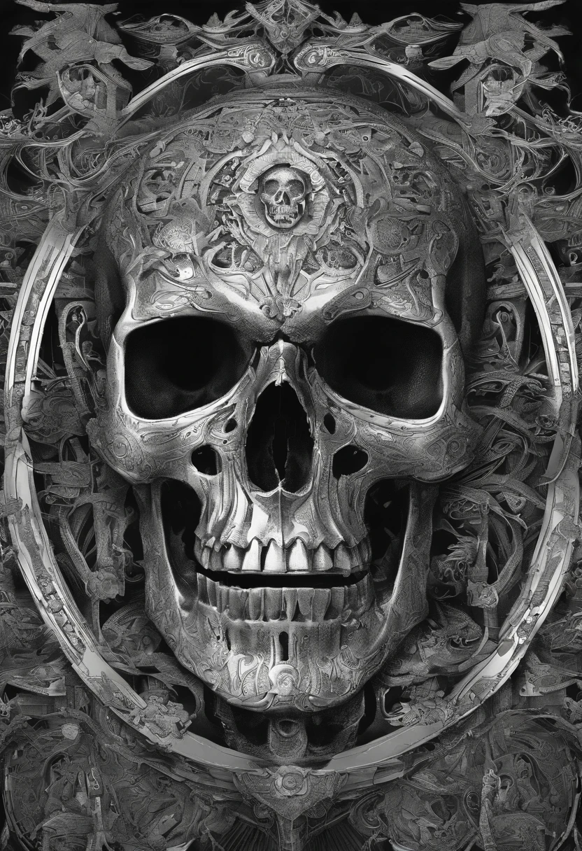 a close up of a skull with one eye in fury, viking symbols, impacting skull, broken teeth, fantasy skull, scary colorful detailed art, scary colorful art 8k, sacred skull, psychedelic background conjuration, detailed digital art, texture, sacred skulls , psychedelic illustration, textured skull, skull face, death skull, scary color art, psychedelic art style