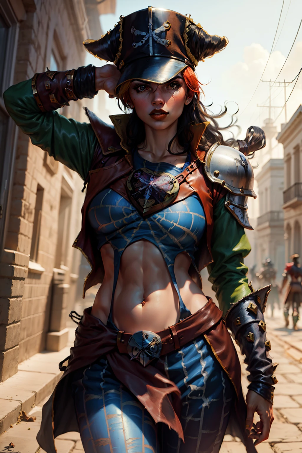 woman , armor, leather armor, pirate, Pirate,