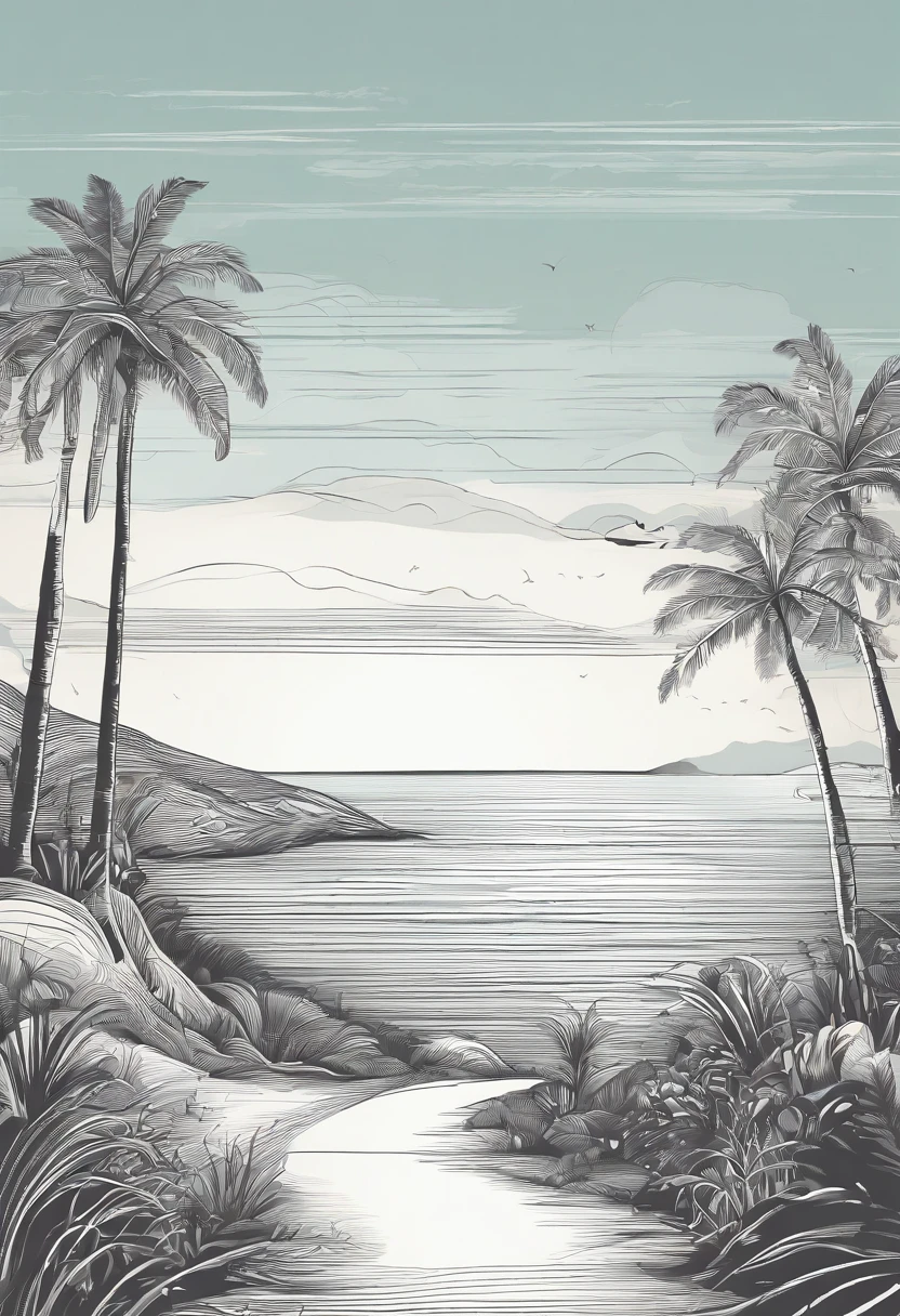 "Imagine uma pintura digital que retrata a cena descrita no verso: 'Uma estrada sinuosa que representa a jornada da vida, com uma luz brilhante no horizonte. The road winds through a coastal setting, and the light on the horizon is reflected gently in the seawater. The colors are soft and quiet, conveying a sense of hope and peace. Create this scene in a unique artistic style that evokes a sense of serenity and exploration."