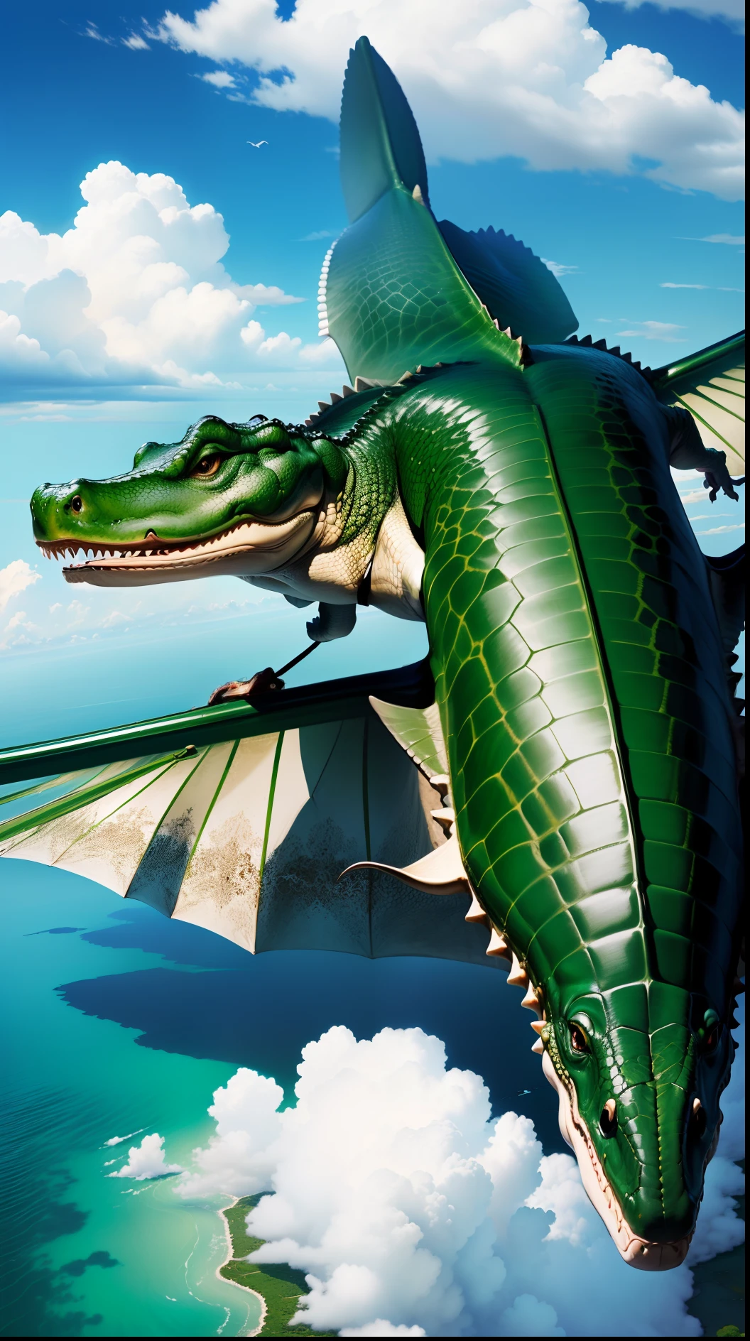 A flying crocodile