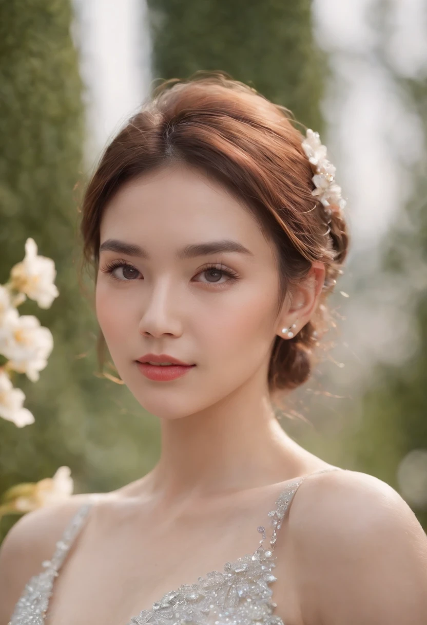 (best quality, 4k, 8k, highres, masterpiece:1.2), ultra-detailed, (realistic, photorealistic, photo-realistic:1.37), fine art film style, futuristic diamond clothes, beautiful detailed woman, Hong Kong-style 1990s, numerous exploding flowers, SMC Pentax 75mm F2.8AL lens, hyper-realistic, 16k, vibrant colors, soft lighting.
