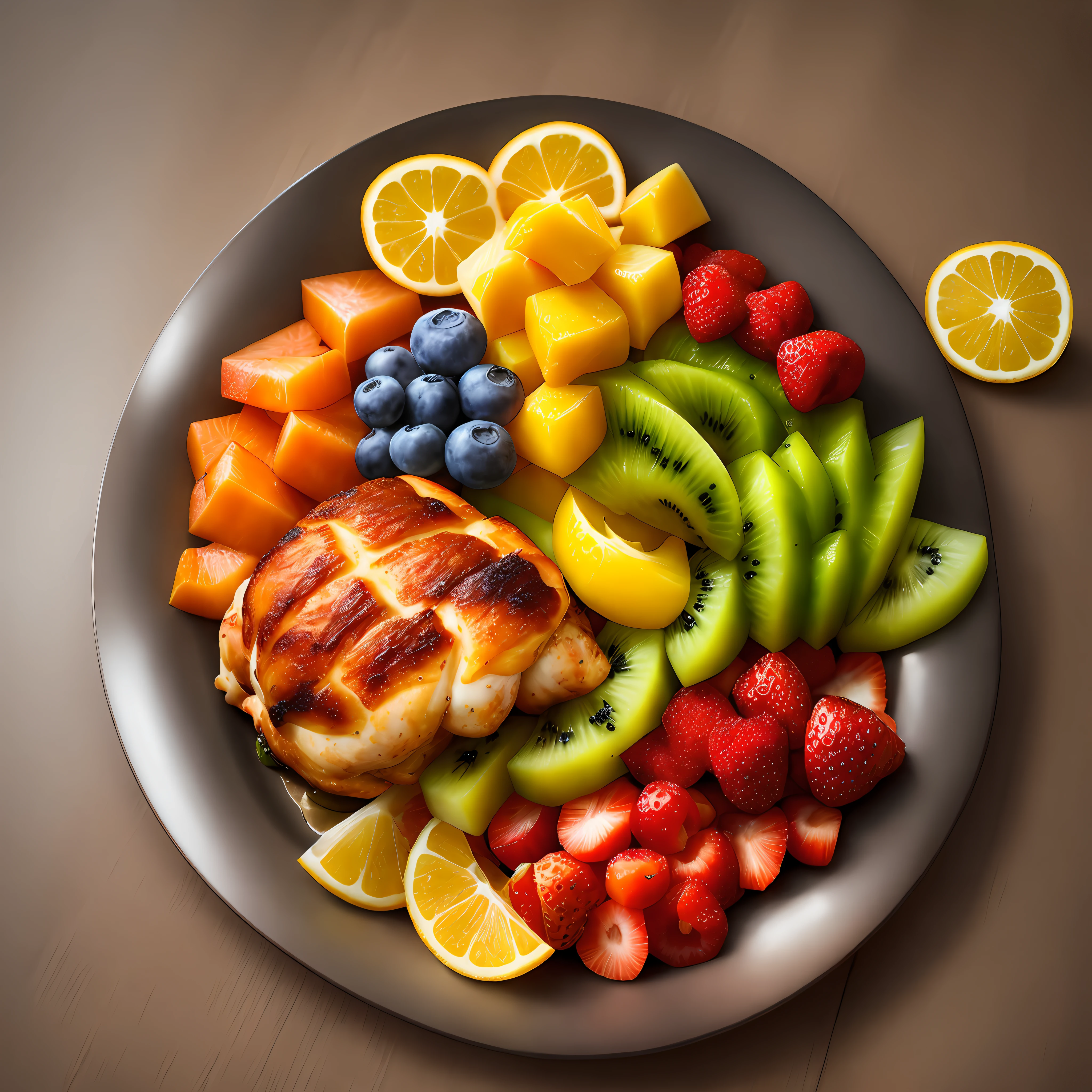 Fruit with chicken