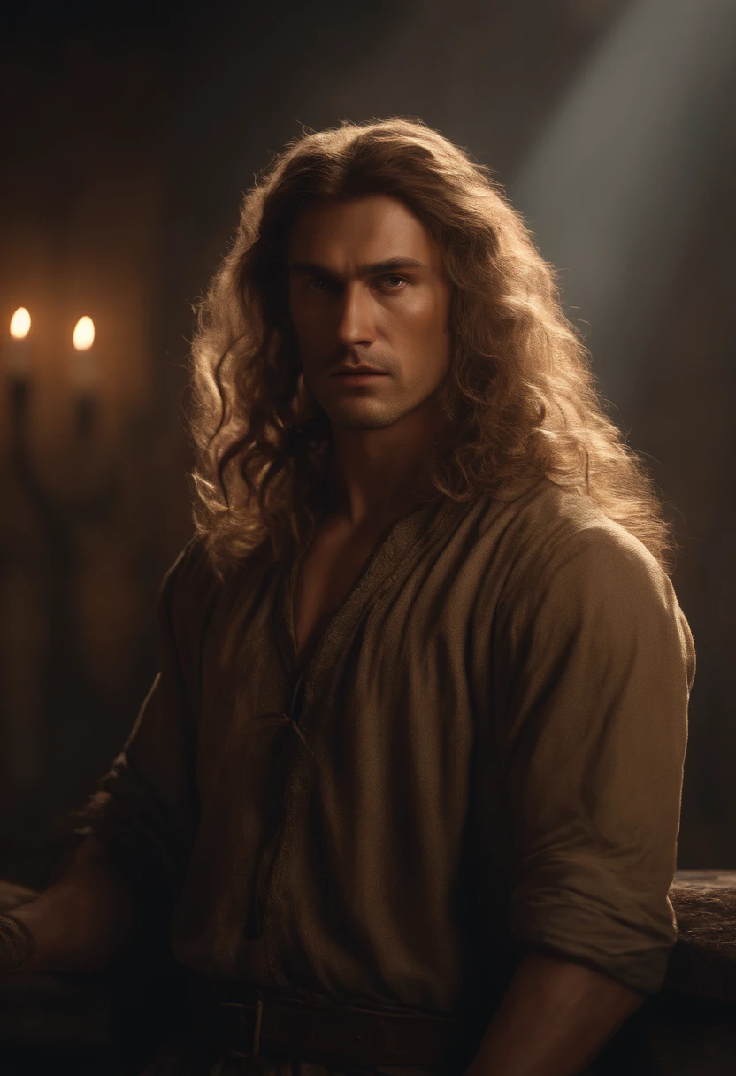 A photorealistic portrait of a shirtless Henry Cavill with long white hair, in a scne of The Witcher, bathing in an old and rustic bathtub, a renaissance movie still in the style of Zack Snyder, tumblr contest winner, hurufiyya, renaissance painting, masculine, movie still, candles in the background, candlelight, cinematic lighting. photograph, detailed symmetric realistic face, extremely detailed natural texture, peach fuzz, long hair, masterpiece, absurdres, nikon d850 film stock photograph, kodak portra 400 camera f1.6 lens, extremely detailed, amazing, fine detail, hyper realistic lifelike texture, dramatic lighting, unrealengine, trending on artstation, cinestill 800 tungsten, looking at the viewer, photo realistic, RAW photo, TanvirTamim, high quality, highres, sharp focus, extremely detailed, cinematic lighting, 8k uhd,-imagine-