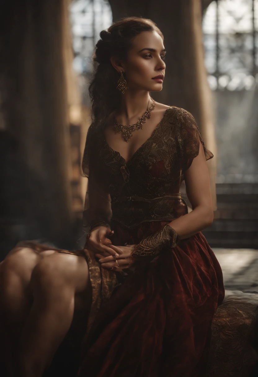 Ebano Woman, Light Theme, 4k, High Quality, High Details, RPG-style MMO, Guweiz-style Artwork, Artgerm JSCOctane, Intricate Hyperrealistic Detail, Cinematic, 8k Resolution, 70mm, Accent Lighting , Global Illumination, lighting night in the background, intricate. definition of blockbuster, cinematic, 8k resolution photo realistic masterpiece: