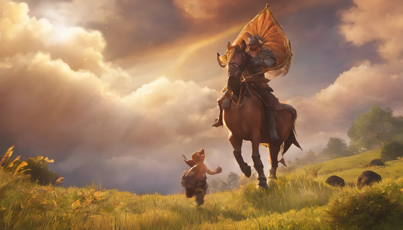 qualidade superior, obra prima, ultra-detalhado, homem forta na forma de um anjo, Asas Brancas, Tornado gigante, Radiant skies, Nuvens ultra-detalhadas, forte