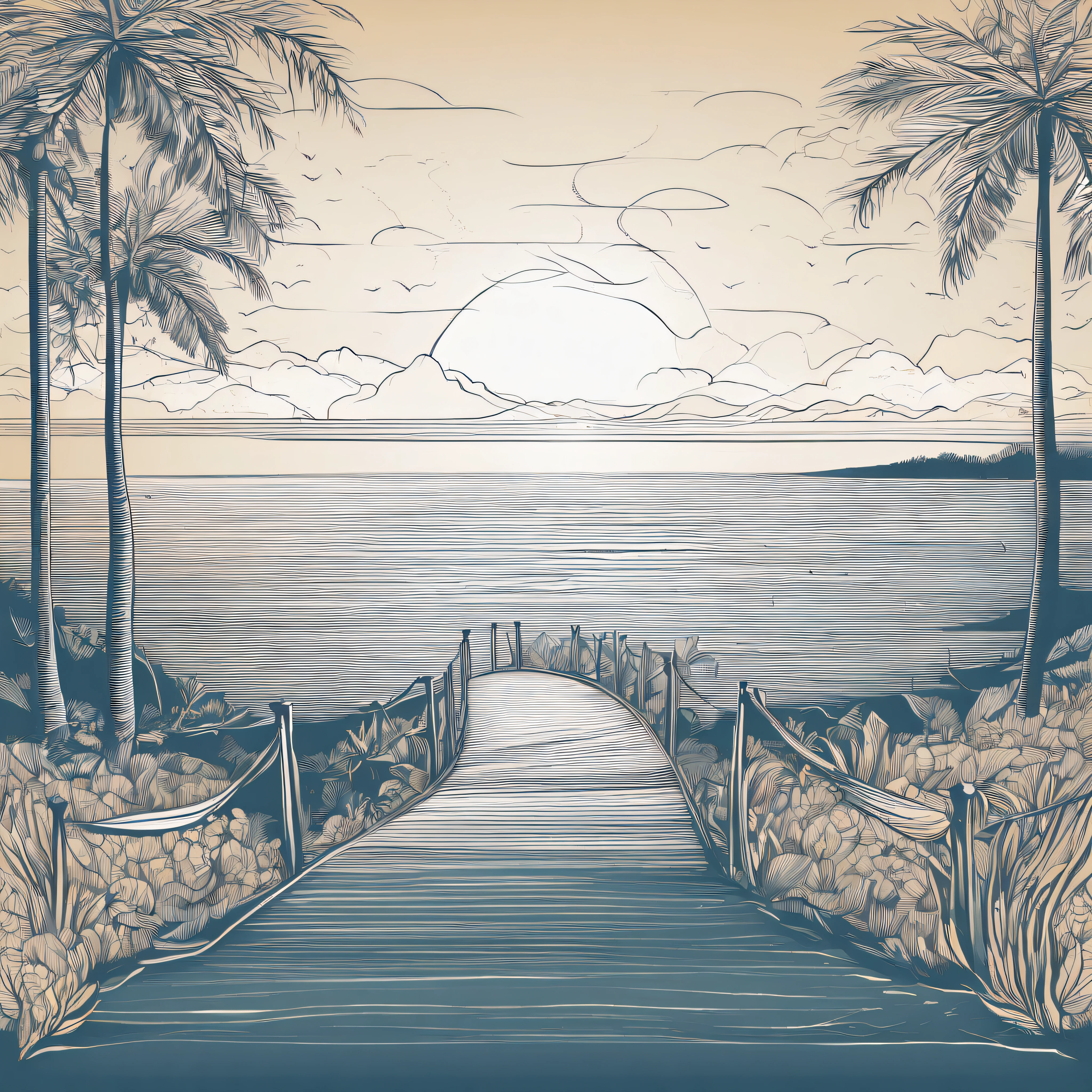 "Imagine uma pintura digital que retrata a cena descrita no verso: 'Uma estrada sinuosa que representa a jornada da vida, com uma luz brilhante no horizonte.The road winds through a coastal setting, and the light on the horizon is reflected gently in the seawater. The colors are soft and quiet, conveying a sense of hope and peace. Create this scene in a unique artistic style that evokes a sense of serenity and exploration."