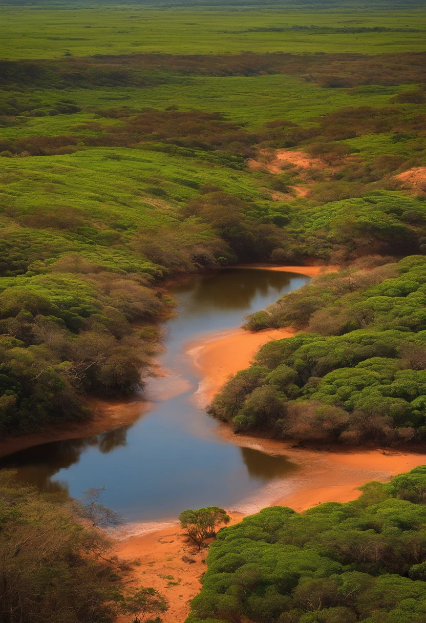 Create image related to the hinterland of the state of Ceará in Brazil, caatinga, casa de taipo