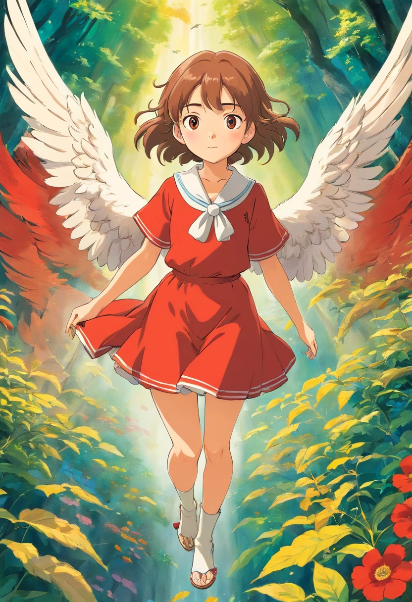 anjo feminino com olhos vermelhos