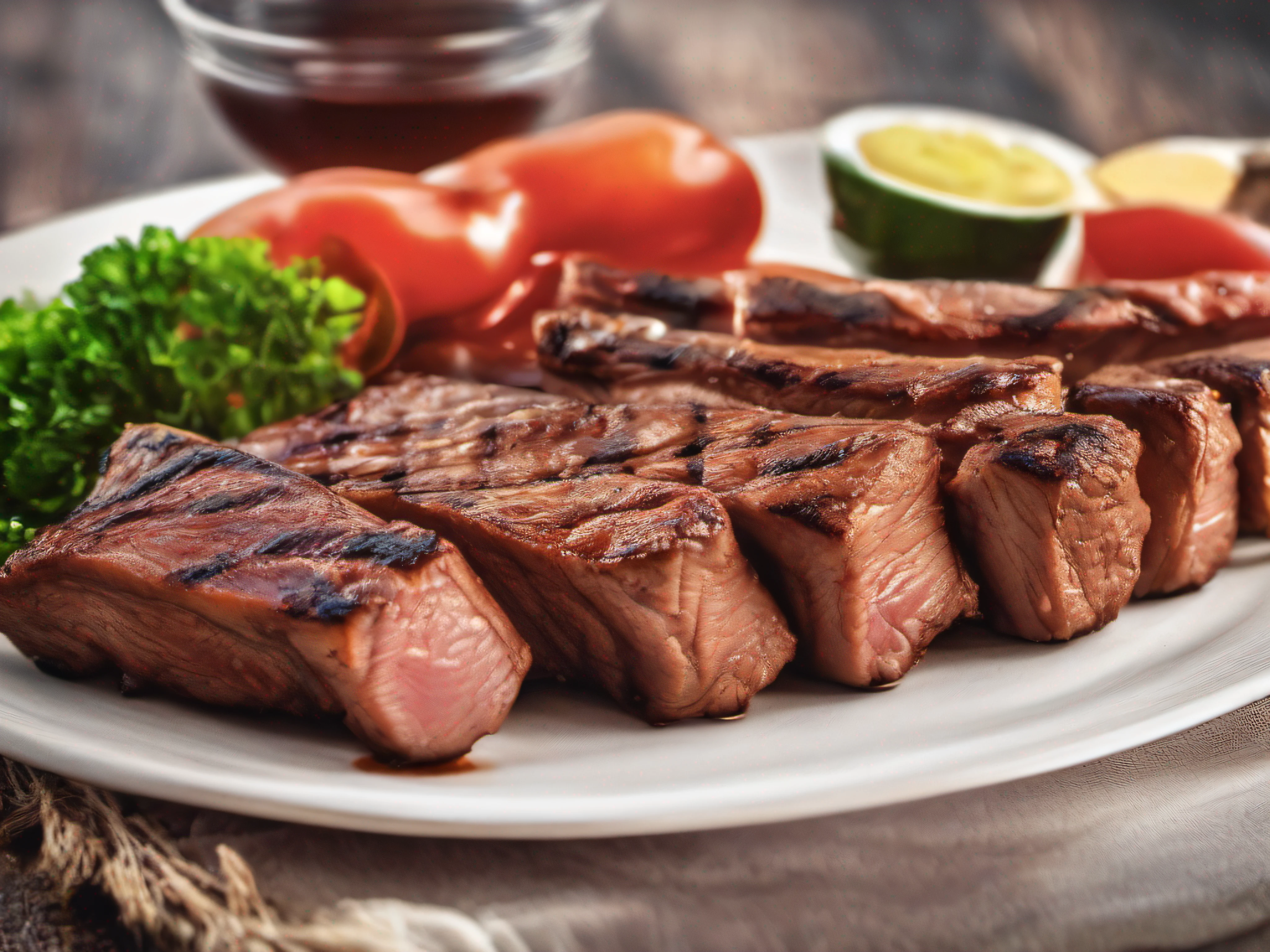 churrasco de costela na grelha, textura detalhada, close, HDR, foto realista, cinemactic,foto promocional, publicidade, iluminado, Adobe Lightrooom