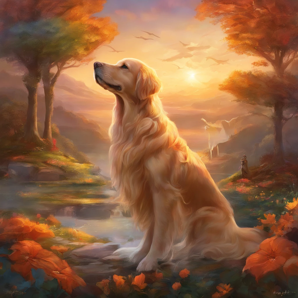 obra prima:1.3, Foto-realsitic, 8k, absurdos, Golden Retriever vestindo roupas de cozinheiro e fazendo sorvete, tiro de close up, foco no rosto, ((de baixo:1.2))