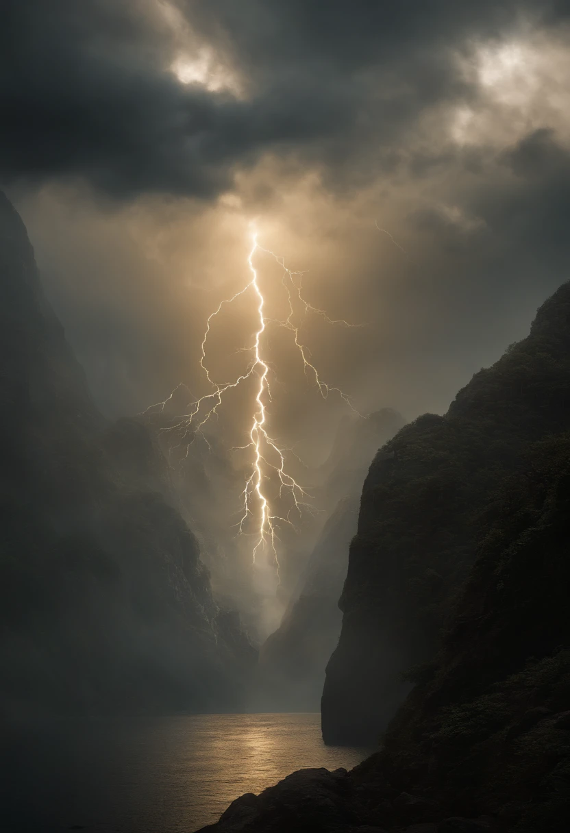 (best quality,4k,8k,highres,masterpiece:1.2),ultra-detailed,realistic,photorealistic:1.37,espada,(golden thunder:1.1),(lightning:1.1),stone-encased, dramatic, enchanted, mysterious, powerful, lightning storm, ancient, magical aura, vibrant colors, dynamic composition, ethereal glow, detailed clouds, epic battle scene, mythical sword, monumental structure, mystical energy, ancient prophecy, 

Explanation:
- "espada" (sword) is the main subject of the image. It represents power, strength, and a sense of danger.
- "presa em uma pedra" (encased in a stone) adds a mysterious and magical element to the prompt, implying that the sword is bound or protected.
- "golden thunder" (golden thunder) and "lightning" emphasize the electrifying and dramatic atmosphere of the scene. The golden thunder suggests a divine or celestial element.
- "best quality, 4k, 8k, highres, masterpiece:1.2" indicates that the image should be of the highest quality, with rich details and fine resolution.
- "ultra-detailed" and "realistic, photorealistic:1.37" specify that the image should be highly detailed and realistic, with a touch of photorealism.
- "dramatic," "enchanted," and "mysterious" convey the atmosphere and mood of the scene, creating a sense of suspense and awe.
- "powerful," "ancient," and "mythical" emphasize the significance and history of the sword, suggesting that it holds great power or has a legendary background.
- "magical aura," "vibrant colors," and "ethereal glow" describe the magical and enchanting aspects of the image, adding to its mystical appeal.
- "detailed clouds" refers to the atmospheric elements, suggesting a stormy and ominous environment.
- "epic battle scene," "monumental structure," and "mystical energy" provide additional context to the image, indicating a grand and extraordinary setting.
- "ancient prophecy" hints at a hidden or unknown backstory, adding depth and intrigue to the prompt.