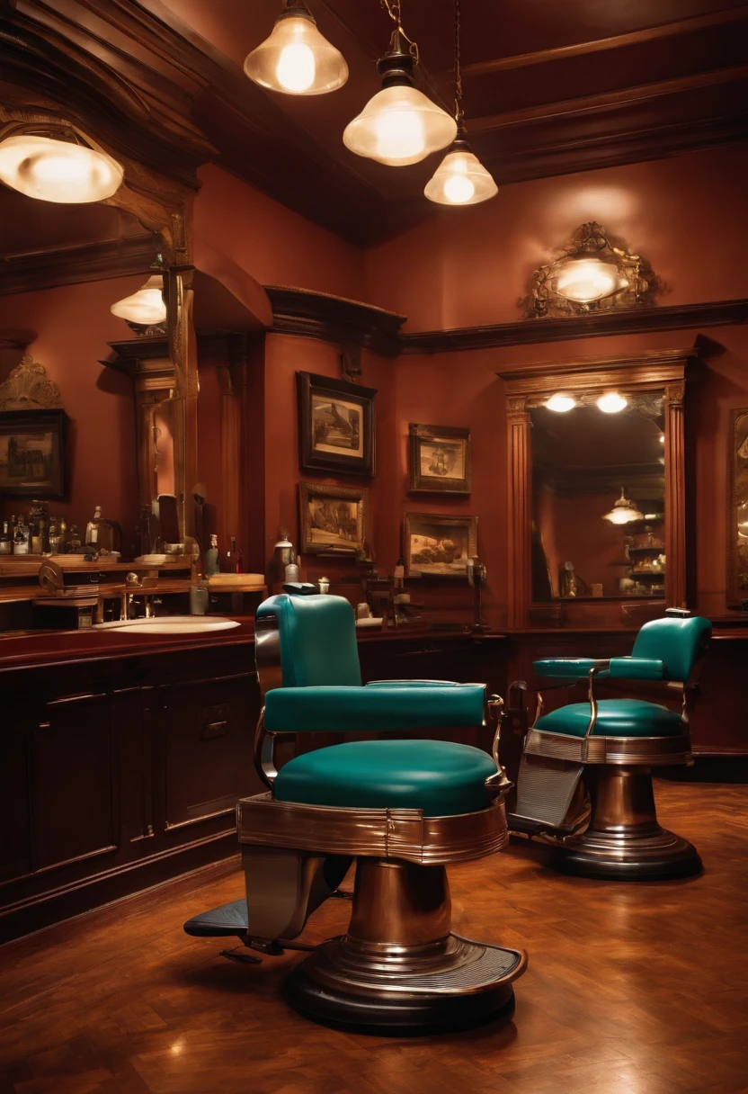Pedestals with barbershop atmosphere