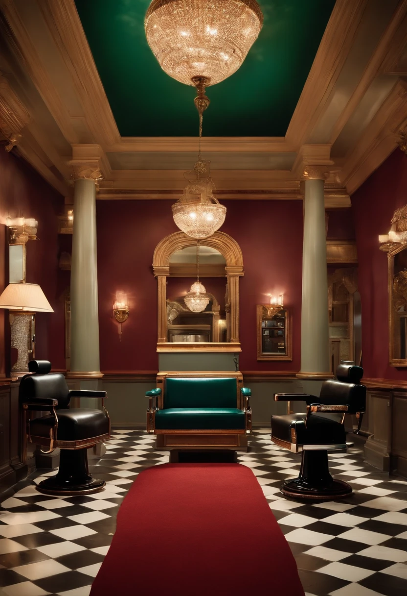 Pedestals with barbershop atmosphere