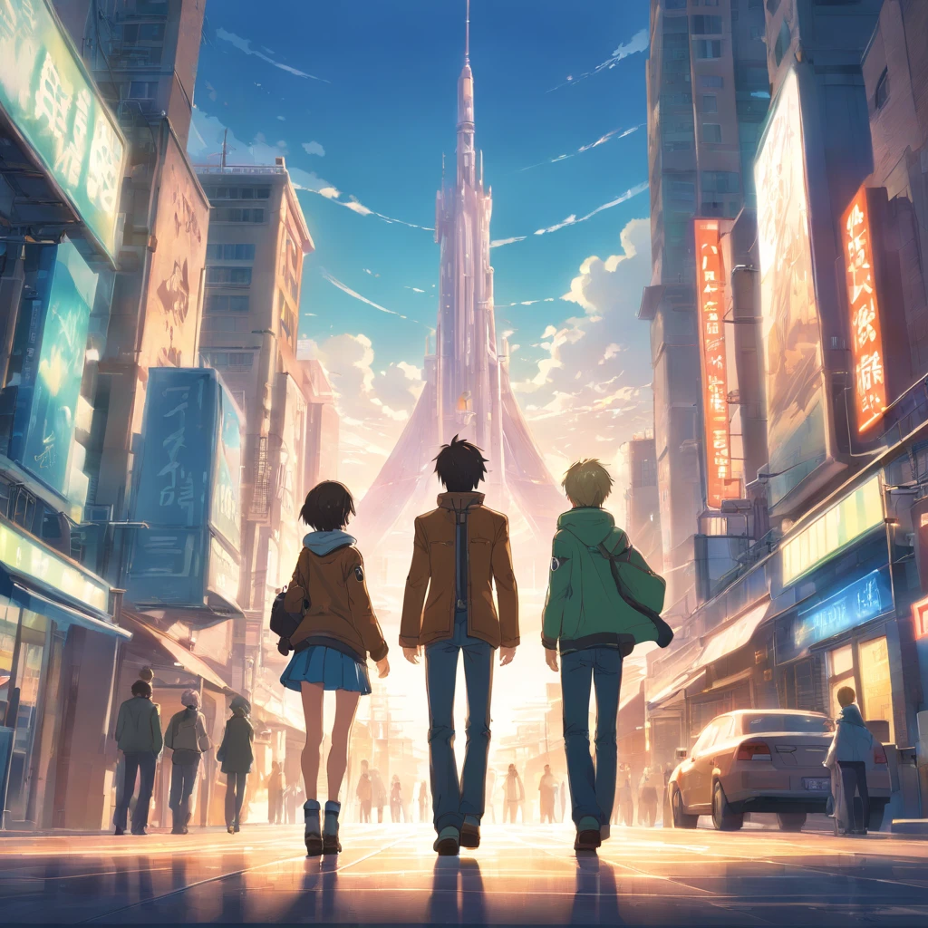 a couple of anime characters standing next to each other, resonance of fate tower art, satchely and akihiko yoshida, from final fantasy xiii, from final fantasy, final fantasy artwork concept, promotional art, akehiko inoue and ross tran, artbook artwork, character album cover, official artwork, final fantasy fan art, final fantasy x, --s 150