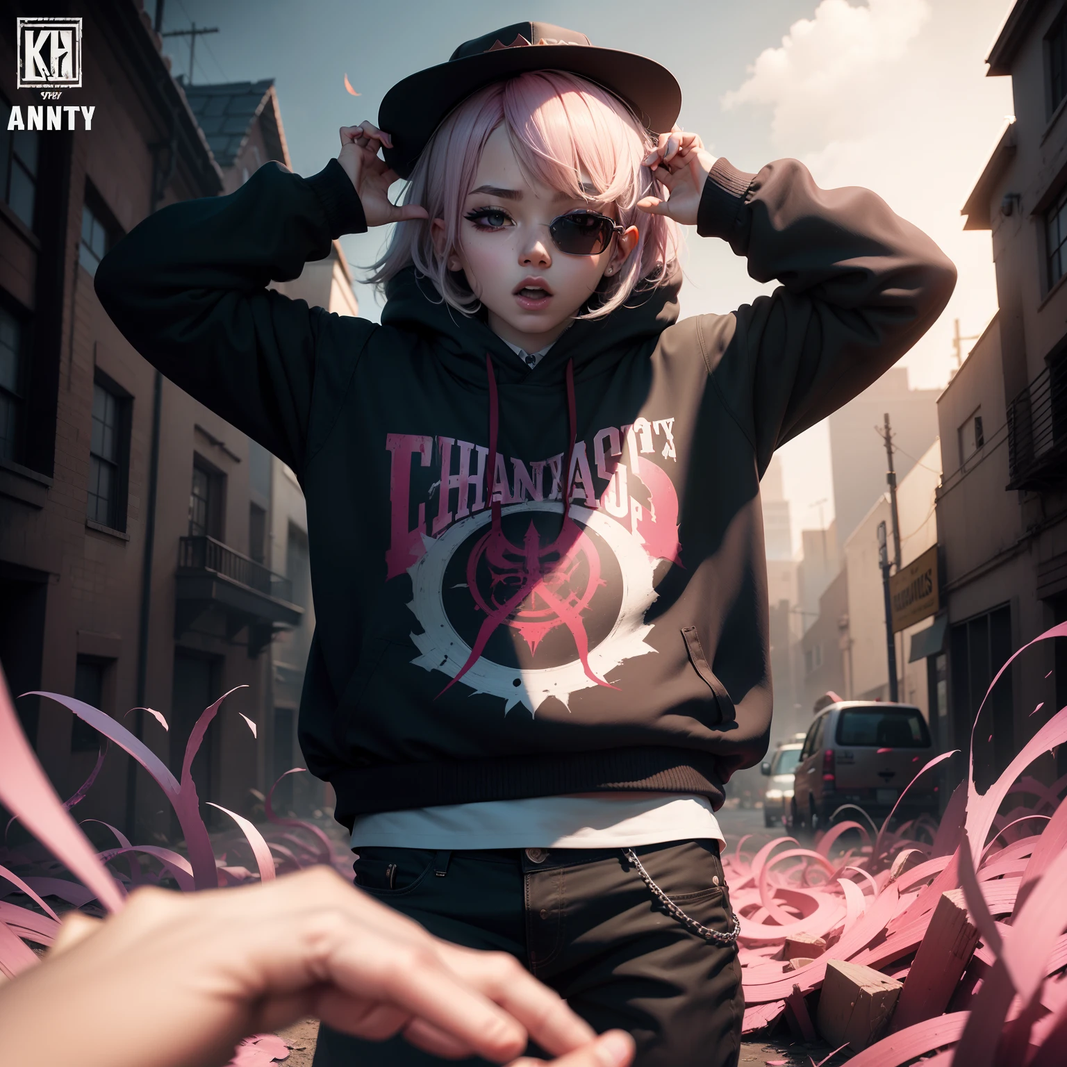 Create cover for trap album with the name of Anty Chaos