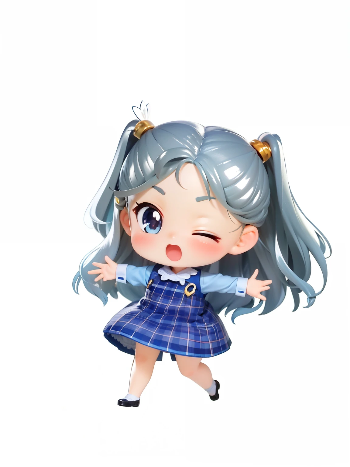 Cartoon drawing of a girl in a blue dress with a bow, Cute!! tchibi!!! schoolgirl, the anime girl is running, chibi girl, Chibi anime girl, anime chibi, kawaii playful pose of a dancer, Cute anime girl, chibi anime, small loli girl, anime moe art style, up of young anime girl, Cute anime style, portrait of cute anime girl