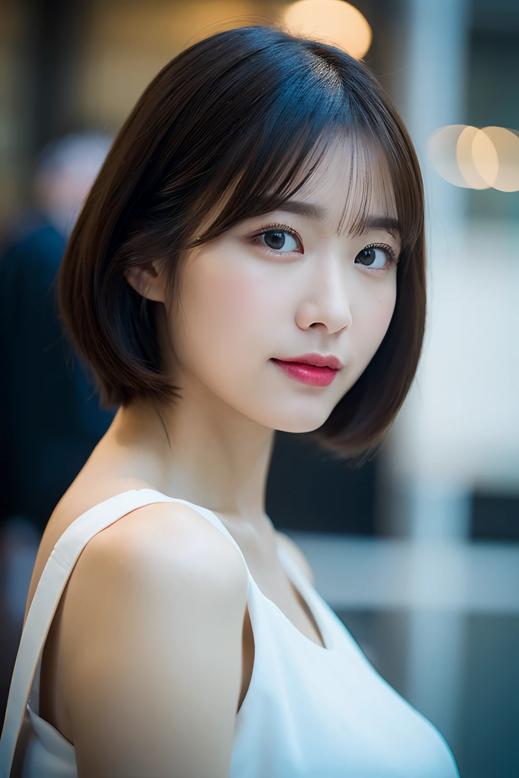 Woman with iPad、s Office、8k、RAW Photography、((detaileds:1.4))、portlate、top-quality、超A high resolution、Photorealsitic、short-haired
