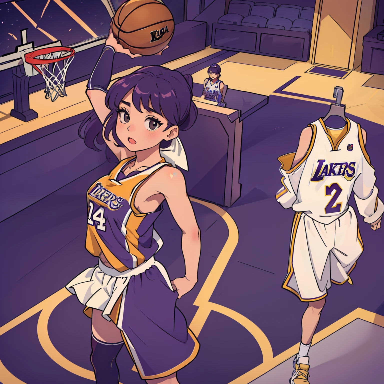 Kobe Bryant uniformss a beauty girl Cosplay basketball
