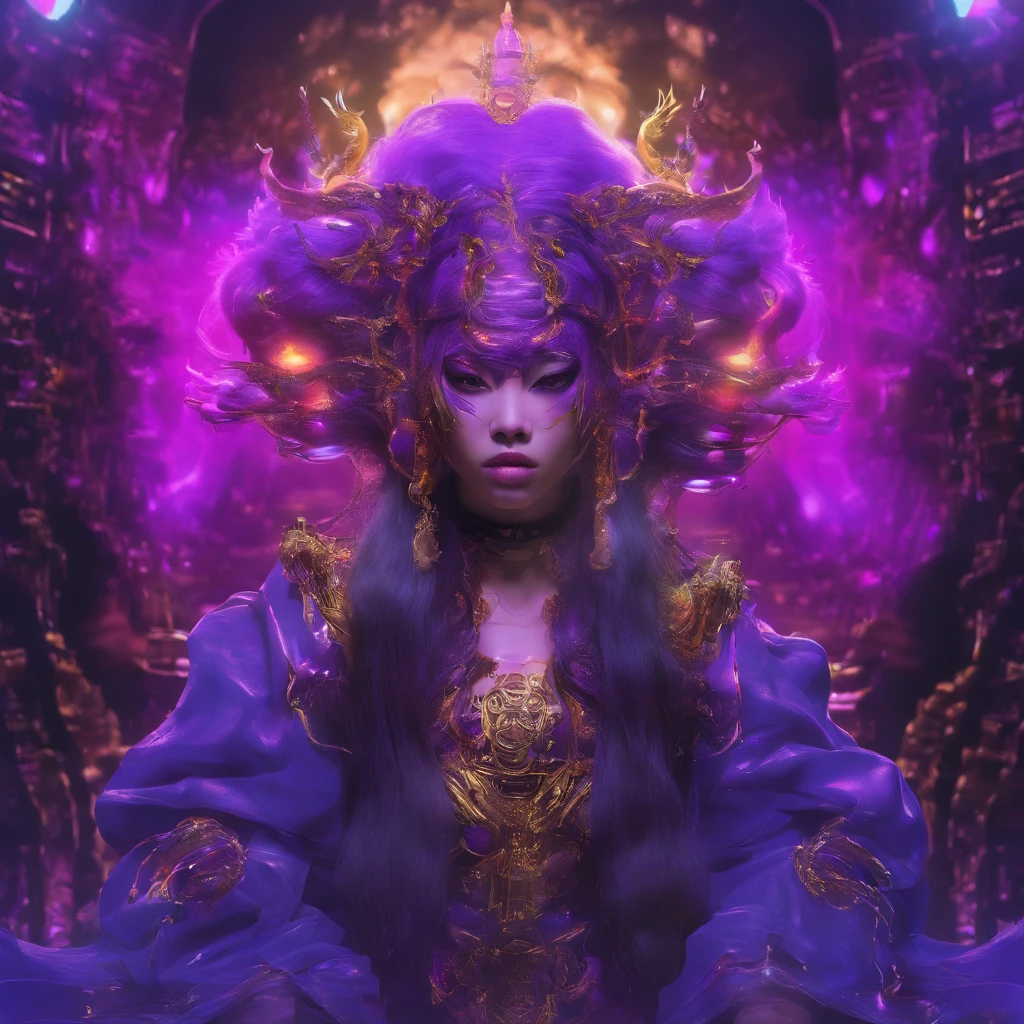 Agate glass texture 32K(tmasterpiece,k hd,hyper HD,32K)Long flowing bright purple hair,Autumn Pond,zydink, a color, Asian people (Kizi), (Red scarf), Combat posture, looking at the ground, long whitr hair, Floating bright purple, Fire cloud pattern gold tiara, Chinese long-sleeved gold silk garment, (abstract ink splash:1.2), white backgrounid,Lotus protector(realisticlying:1.4),Bright purple hair,Smoke on the road,The background is pure, A high resolution, the detail, RAW photogr, Sharp Re, Nikon D850 Film Stock Photo by Jefferies Lee 4 Kodak Portra 400 Camera F1.6 shots, Rich colors, ultra-realistic vivid textures, Dramatic lighting, Unreal Engine Art Station Trend, cinestir 800,Long flowing bright purple hair