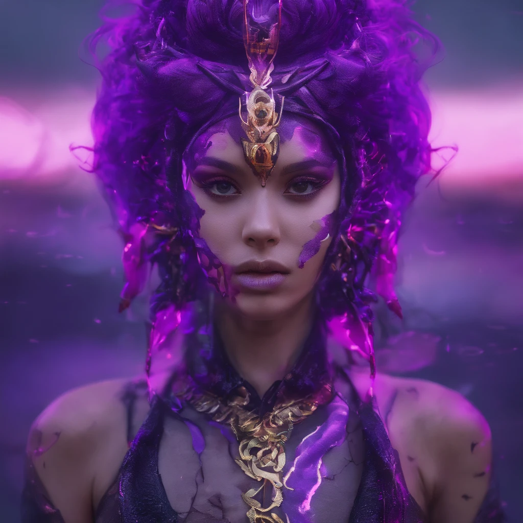 Agate glass texture 32K（tmasterpiece，k hd，hyper HD，32K）Long flowing bright purple hair，Autumn Pond，zydink， a color， Asian people （Kizi）， （Red scarf）， Combat posture， looking at the ground， long whitr hair， Floating bright purple， Fire cloud pattern gold tiara， Chinese long-sleeved gold silk garment， （abstract ink splash：1.2）， white backgrounid，Lotus protector（realisticlying：1.4），Bright purple hair，Smoke on the road，The background is pure， A high resolution， the detail， RAW photogr， Sharp Re， Nikon D850 Film Stock Photo by Jefferies Lee 4 Kodak Portra 400 Camera F1.6 shots, Rich colors, ultra-realistic vivid textures, Dramatic lighting, Unreal Engine Art Station Trend, cinestir 800，Long flowing bright purple hair