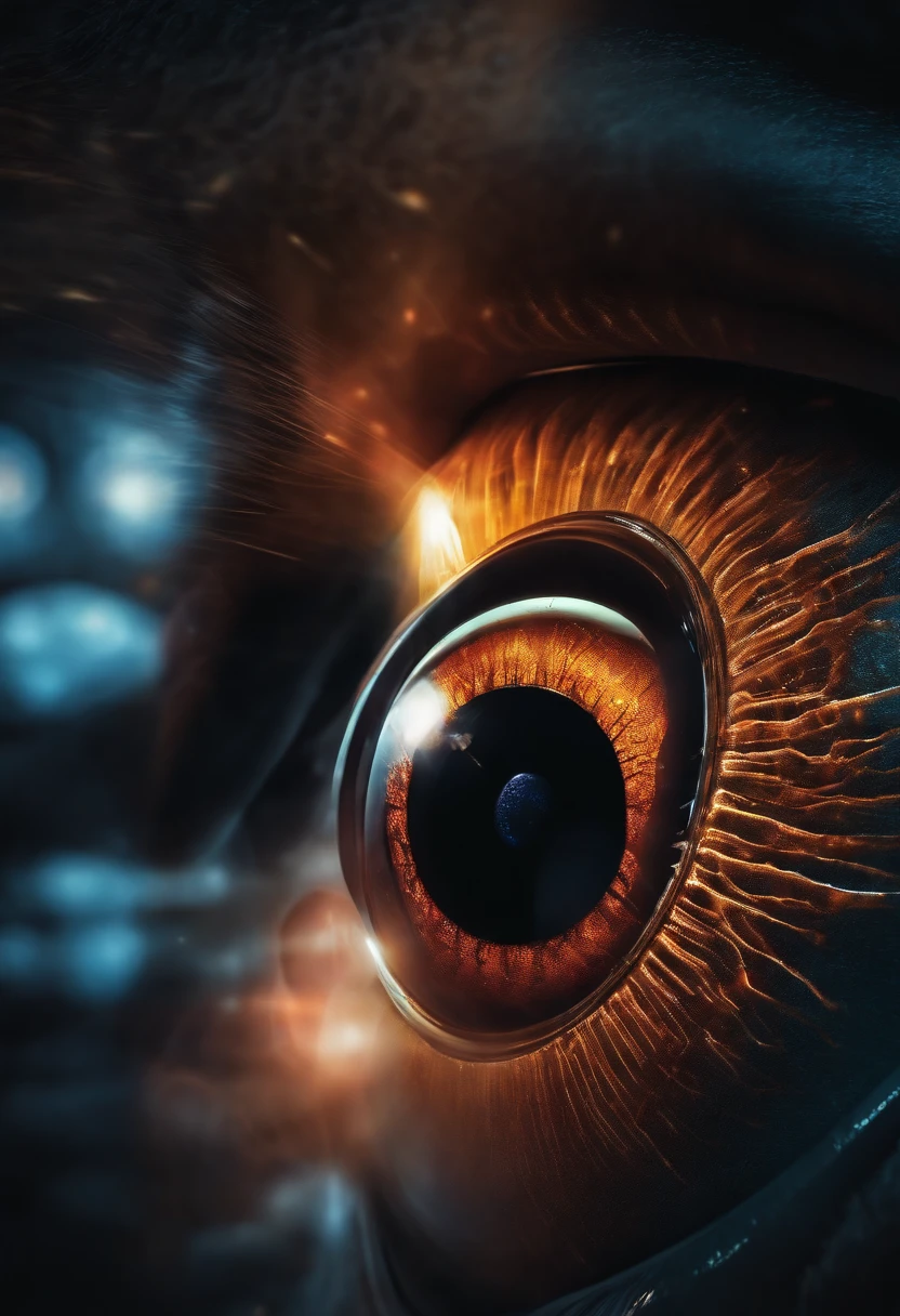 cctv eyes, Biomechanical, eerie, Creepy, nightmarish, bright colors, Light particles, with light glowing, Mshiff, wallpaper art, UHD wallpaper,CCTV CAMERA FACE, CCTV