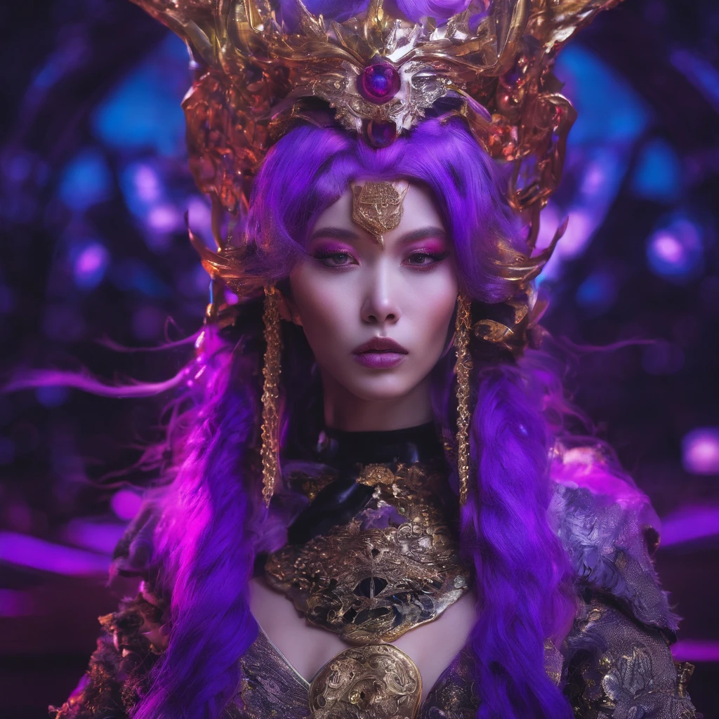 Agate glass texture 32K(tmasterpiece,k hd,hyper HD,32K)Long flowing bright purple hair,Snow in winter,zydink, a color, Asian people (Kizi), (Red scarf), Combat posture, looking at the ground, long whitr hair, Floating bright purple, Fire cloud pattern gold tiara, Chinese long-sleeved gold silk garment, (Abstract snowflakes flying:1.2), white backgrounid,Lotus protector(realisticlying:1.4),Bright purple hair,Smoke on the road,The background is pure, A high resolution, the detail, RAW photogr, Sharp Re, Nikon D850 Film Stock Photo by Jefferies Lee 4 Kodak Portra 400 Camera F1.6 shots, Rich colors, ultra-realistic vivid textures, Dramatic lighting, Unreal Engine Art Station Trend, cinestir 800,Long flowing bright purple hair