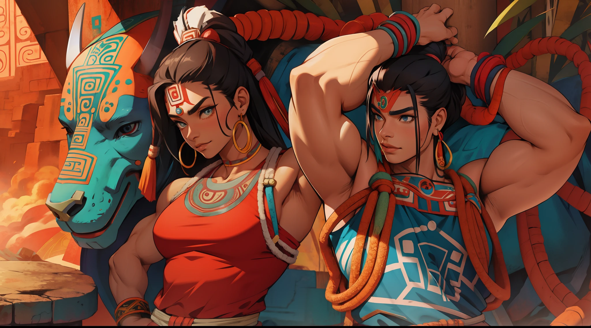 female mayan . (muscle: 2.0)