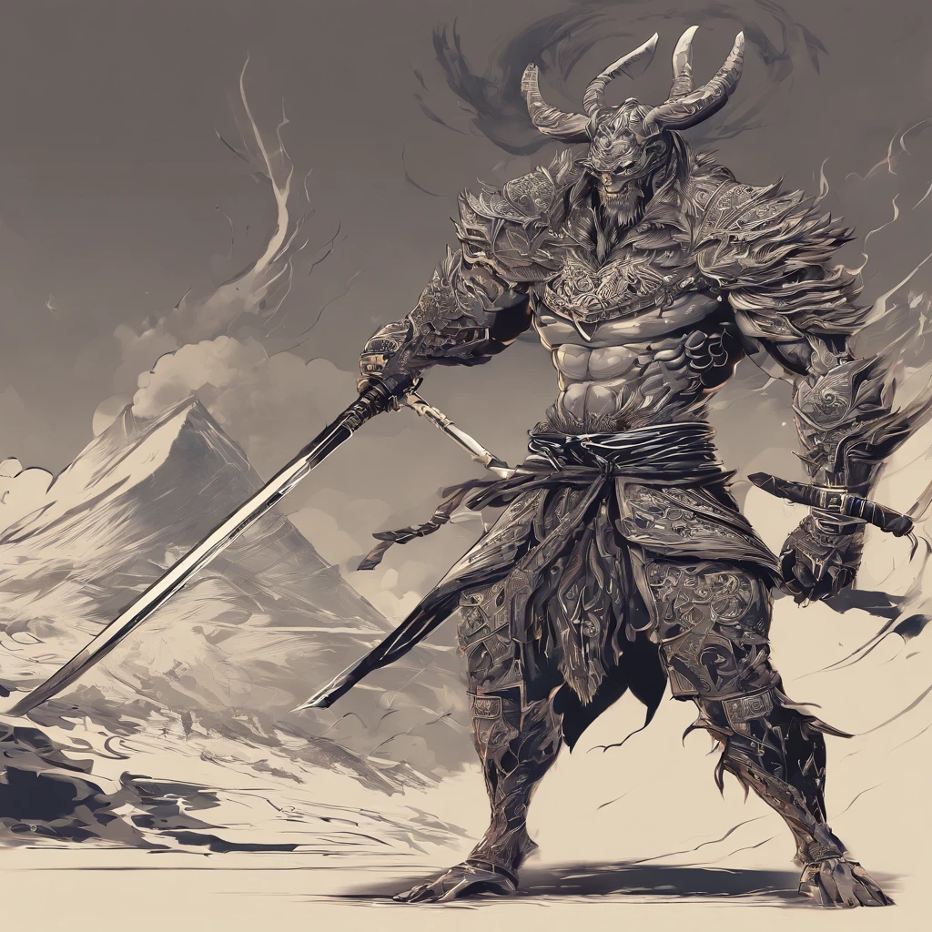 (Altas,best quality:1.2),ultra-detalhado,Realistic:1.37,um samurai segurando uma katana flamejante, samurai mega detalhado,monstro extremamente detalhado,um monstro gigantesco em forma de quimera, monstro explosivamente detalhado, katana intensamente detalhada,katana monstruosa e detalhada,katana cheia de fogo, ambiente altamente detalhado,fundo extremamente detalhado,Incredibly detailed scenery,richly detailed configuration,visually spectacular scenery,vivid atmosphere,atmosfera hipnotizante,Artistic setting,ambiente ricamente texturizado,realistic landscape,paisagem foto-realista,Landscape with breathtaking details,paisagem ardente,apocalyptic landscape,Widely detailed fire,air filled with heavy smoke,atmosphere full of tension, Dramatic atmosphere,dynamic atmosphere,Designs detalhados de personagens,personagens lindamente ilustrados,personagens emocionalmente carregados,Aesthetic character design,Rostos e posturas expressivas,traje de personagem elegante,Trajes coloridos e vibrantes,poses de personagens impressionantes,Attention-grabbing character expressions,samurai pronto para a batalha, Fire monster with intricate patterns, monstro intenso e feroz,monstro sinistro e aterrorizante,monstrous appearance with fire,creature with mythical attributes,Criatura sombria e inspiradora,chaotic and menacing creature,combination of different animal characteristics,chifres e asas flamejantes,penas e escamas detalhadas,massive and powerful monster,Devastating presence and impact,Confronto final entre samurai e monstro,Epic battle scene with high stakes,State-of-the-art special effects,explosive action and movement,dynamic poses and fighting techniques,heroic posture and fearless expression,aura flamejante em torno do samurai,Chamas incandescentes engolindo a katana,Trails of fire left by sword swings,luz cintilante iluminando o campo de batalha,Immersive lighting with dynamic shadows,atmospheric lighting with vibrant colors