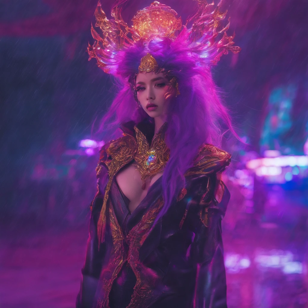 Agate glass texture 32K(tmasterpiece,k hd,hyper HD,32K)Long flowing bright purple hair,Snow in winter,zydink, a color, Asian people (Kizi), (Red scarf), Combat posture, looking at the ground, long whitr hair, Floating bright purple, Fire cloud pattern gold tiara, Chinese long-sleeved gold silk garment, (Abstract snowflakes flying:1.2), white backgrounid,Lotus protector(realisticlying:1.4),Bright purple hair,Smoke on the road,The background is pure, A high resolution, the detail, RAW photogr, Sharp Re, Nikon D850 Film Stock Photo by Jefferies Lee 4 Kodak Portra 400 Camera F1.6 shots, Rich colors, ultra-realistic vivid textures, Dramatic lighting, Unreal Engine Art Station Trend, cinestir 800,Long flowing bright purple hair