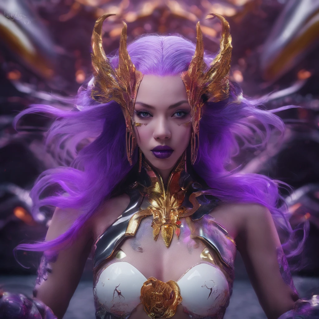 Agate glass texture 32K(tmasterpiece,k hd,hyper HD,32K)Long flowing bright purple hair,Autumn Pond,zydink, a color, Asian people (Kizi), (Red scarf), Combat posture, looking at the ground, long whitr hair, Floating bright purple, Fire cloud pattern gold tiara, Chinese long-sleeved gold silk garment, (abstract ink splash:1.2), white backgrounid,Lotus protector(realisticlying:1.4),Bright purple hair,Smoke on the road,The background is pure, A high resolution, the detail, RAW photogr, Sharp Re, Nikon D850 Film Stock Photo by Jefferies Lee 4 Kodak Portra 400 Camera F1.6 shots, Rich colors, ultra-realistic vivid textures, Dramatic lighting, Unreal Engine Art Station Trend, cinestir 800,Long flowing bright purple hair