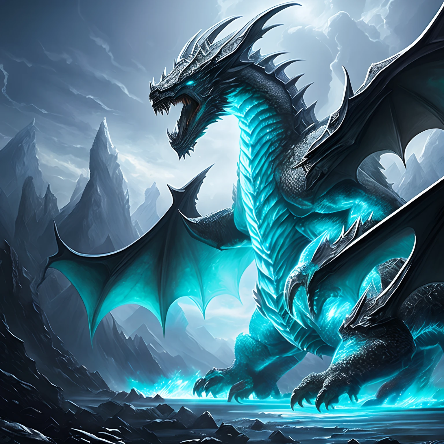 extreme long shot, BREAK, A silver dragon with (2 wings) in an ice cave, ((((ice pillars in the foreground, dragon partially hidden by ice)))), BREAK, (((((((large pile of (golden sand:golden coins:0.5),))))))) , BREAK, mystical creature, realistic, ultra detailed, masterpiece, dynamic pose, moonlit through the ice, (luminous mist on the ground)