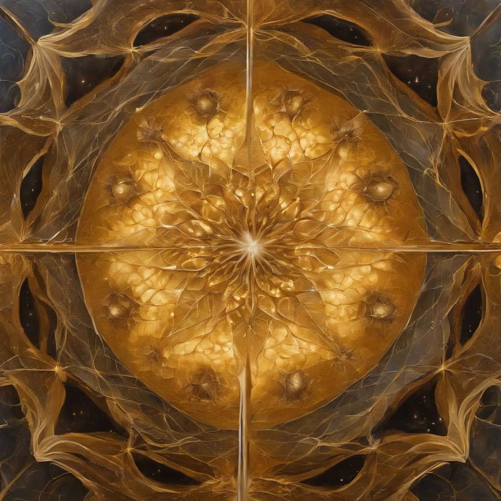 Beautiful symmetrical full body photo with oil painting,With thick brushstrokes and wet paint,Fibonacci,the golden ratio,Melted wax,Visible brush strokes,surrounded by crystal spheres,3D mosaic wireframe,Neurographics,neurons,colours,Loves,intense emotion,oil on the canvas,Thick brushstrokes,insanely details,8k uhd,tmasterpiece,art stations,ultra-realistic realism,Van Gogh Starry Sky