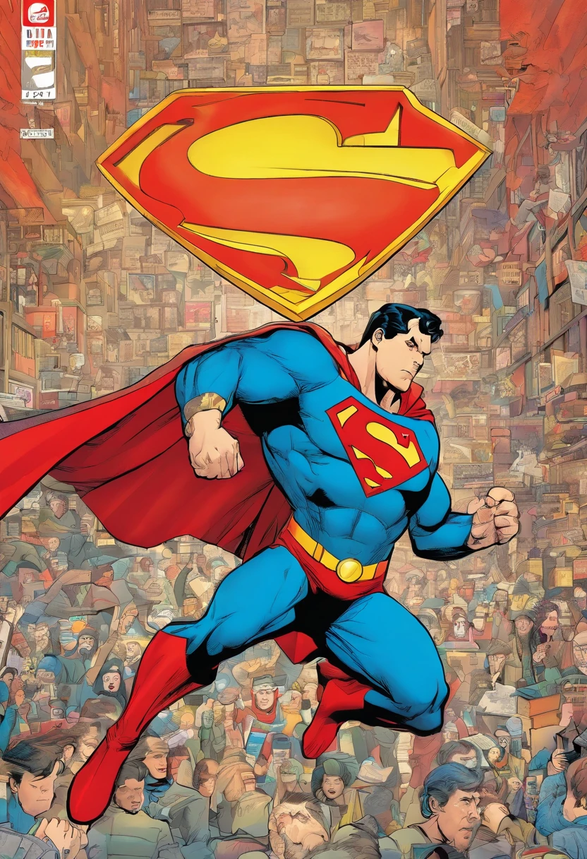 Super Man comunista lutando contra o Omni em uma cidade 4k