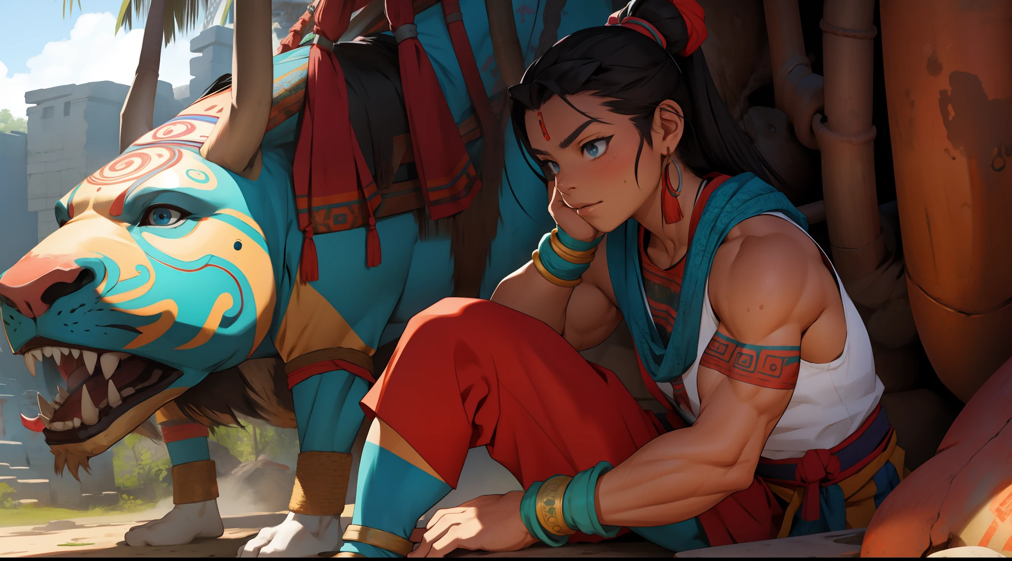 female mayan . (muscle: 2.0)