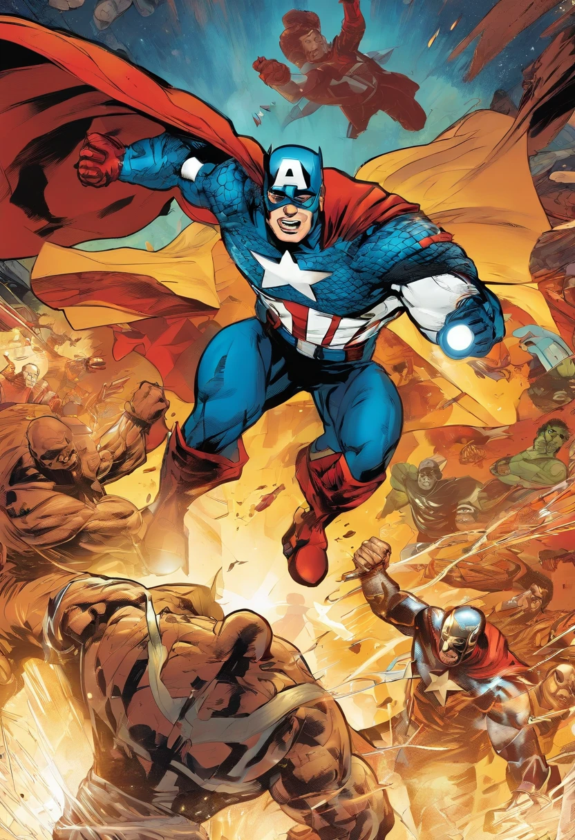 Super Men fighting Captain America epic DC vs Marvel fight