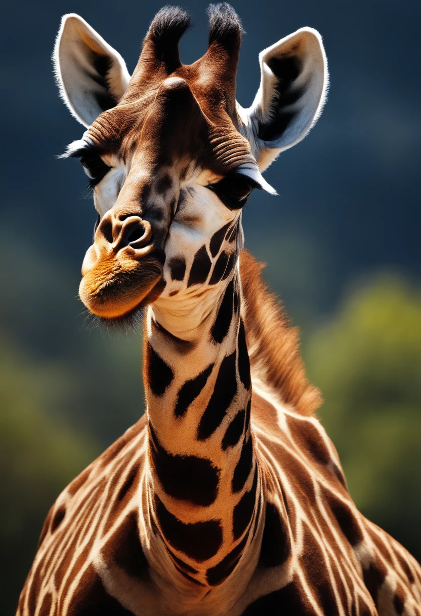 Abraham lincoln as a giraffe wallpaper art, UHD wallpaper