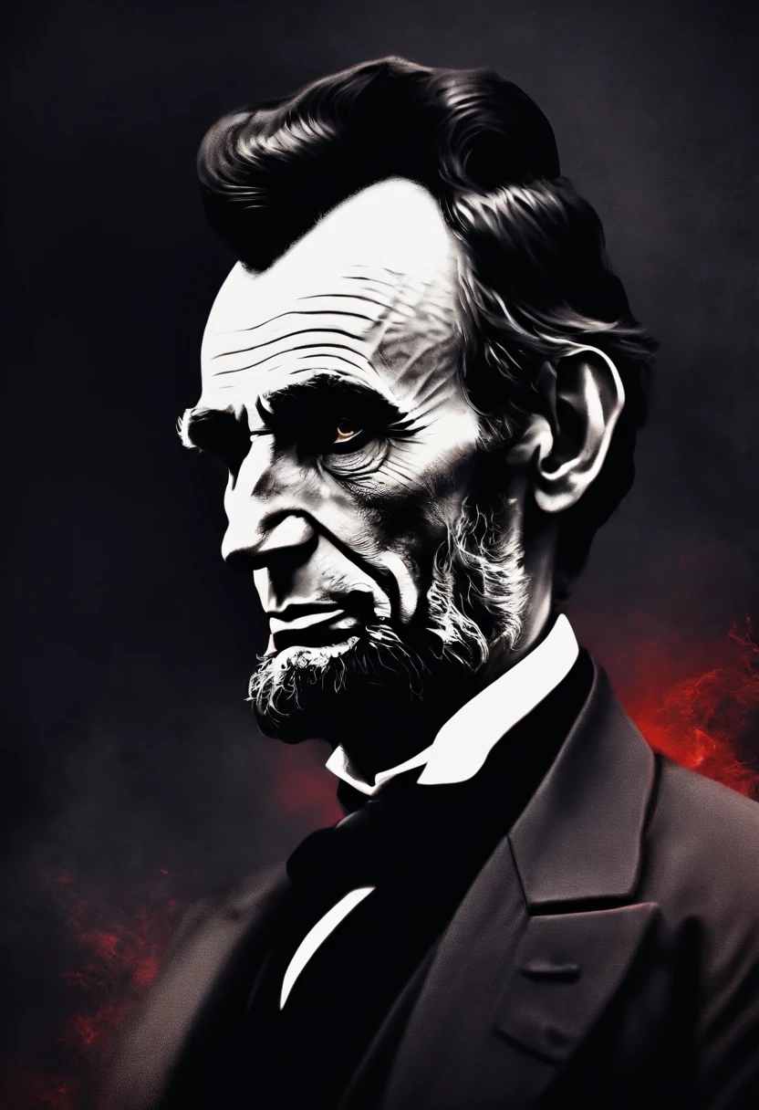Abraham lincoln as a vampire wallpaper art, UHD wallpaper