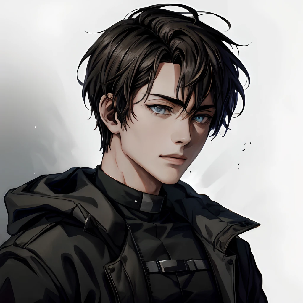 starsector, a portrait of a young man, blank background,