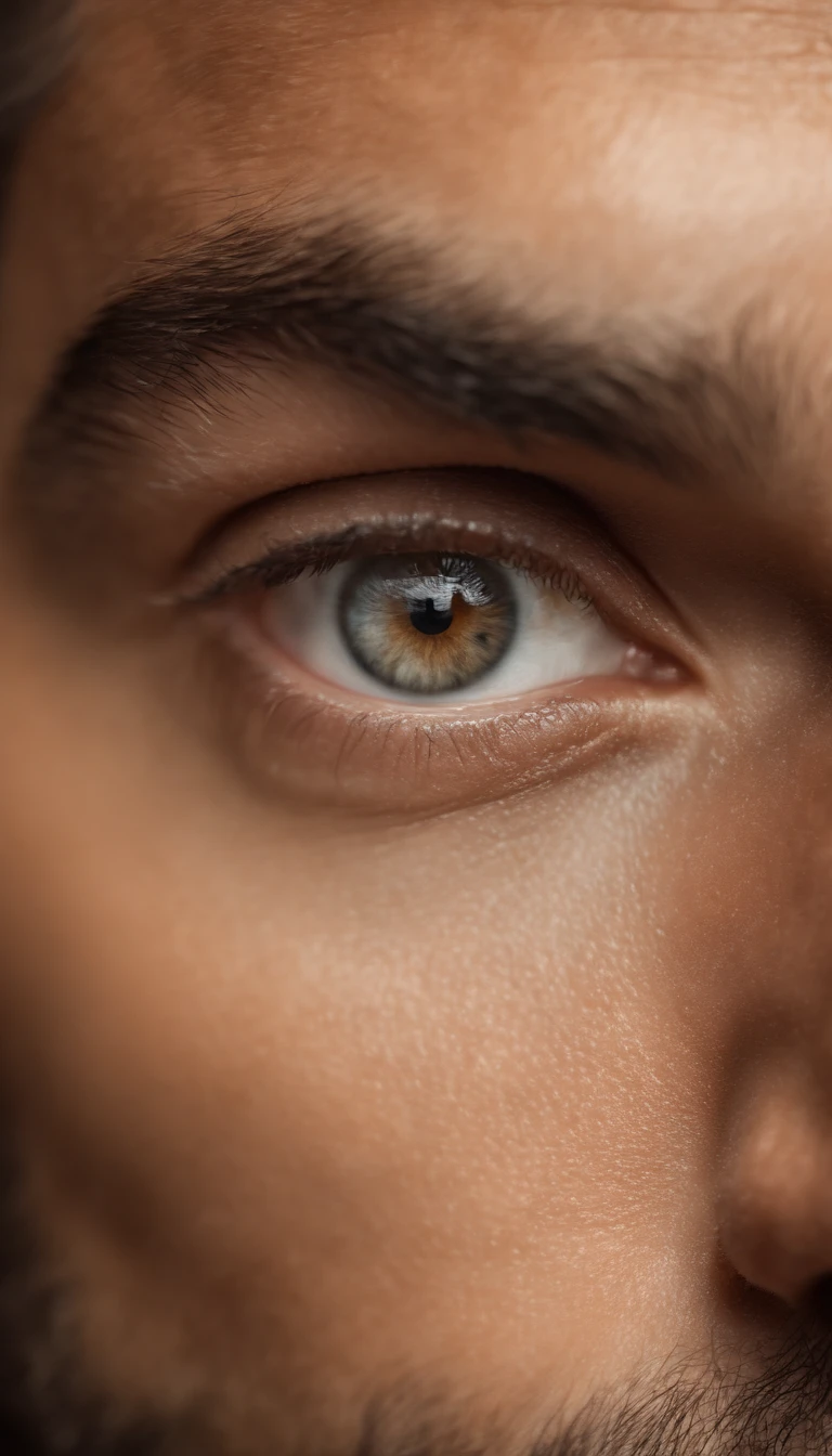 (best quality,4k,8k,Altas,master part:1.2),ultra-detalhado,(Realistic,fotorrealista,photo-realistic:1.37),macho,Homem de 26 anos,barba detalhada,piercing gaze at the camera,Olhos bonitos,olhos expressivos,natural sunlight,sombras sutis,maxilar forte,olhar intenso,Cabelos escuros,pose elegante,confident expression,studio lighting,foco nítido,vivid colors,Bokeh,fotografia de retrato