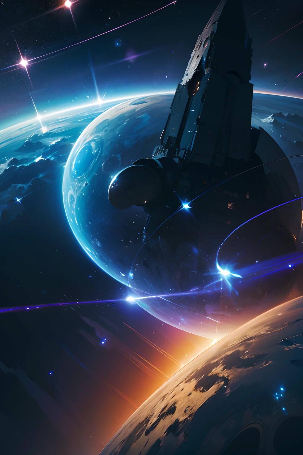 ((Masterpiece))，(Best quality))，Magnificent space image scene