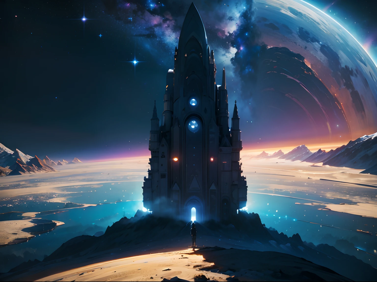 ((Masterpiece)),(Best quality)),Magnificent space image scene