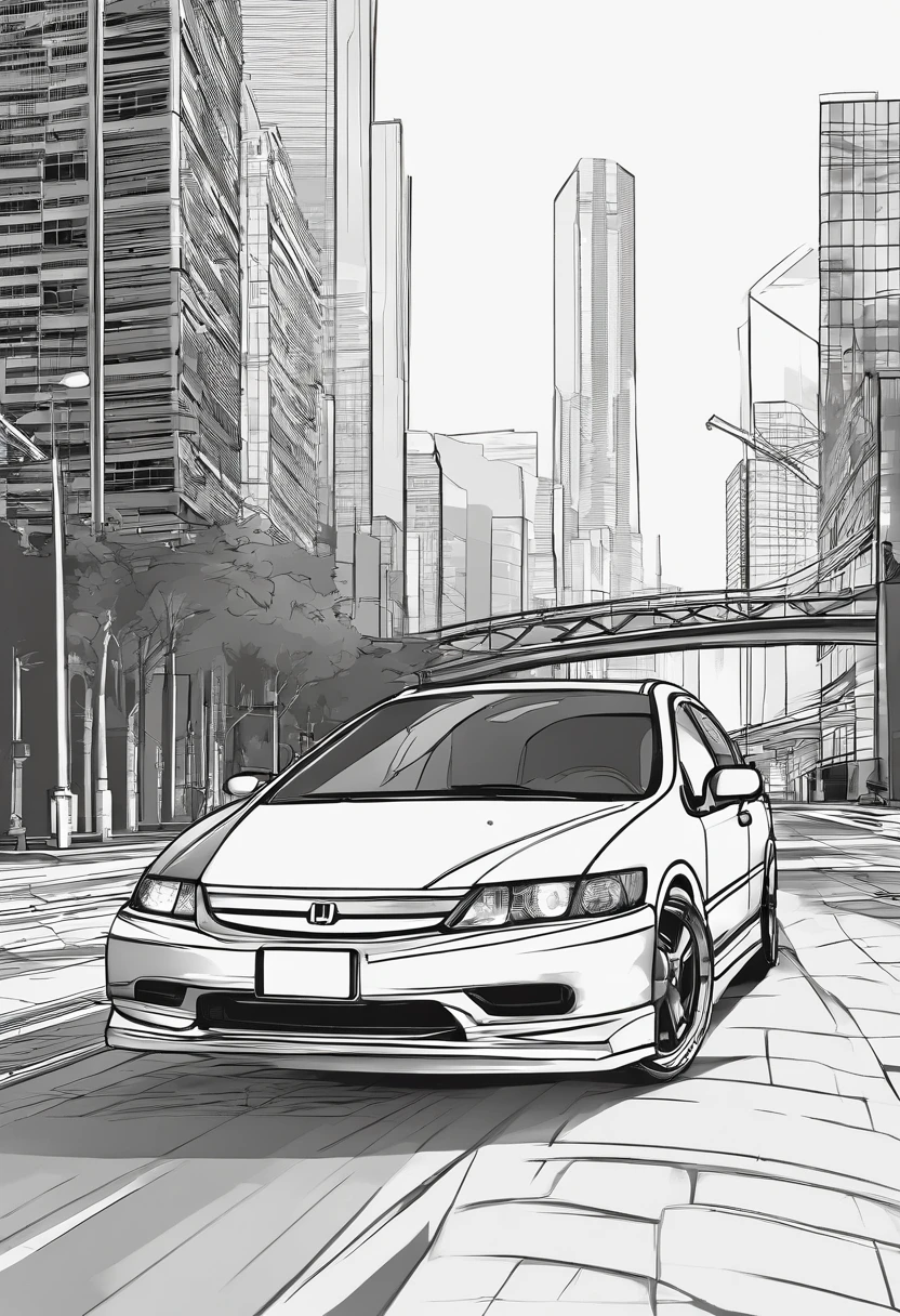 ((best quality)), ((ultradetailed)), ((masterpiece)), illustration,
Rainy night, honda civic, 2005 model 4 door, matte black color, low profile wheels, big black rim, highway, chase from behind, dark shadow, imposing bodywork, expansive expressway, toll booth, highway exit, fear.