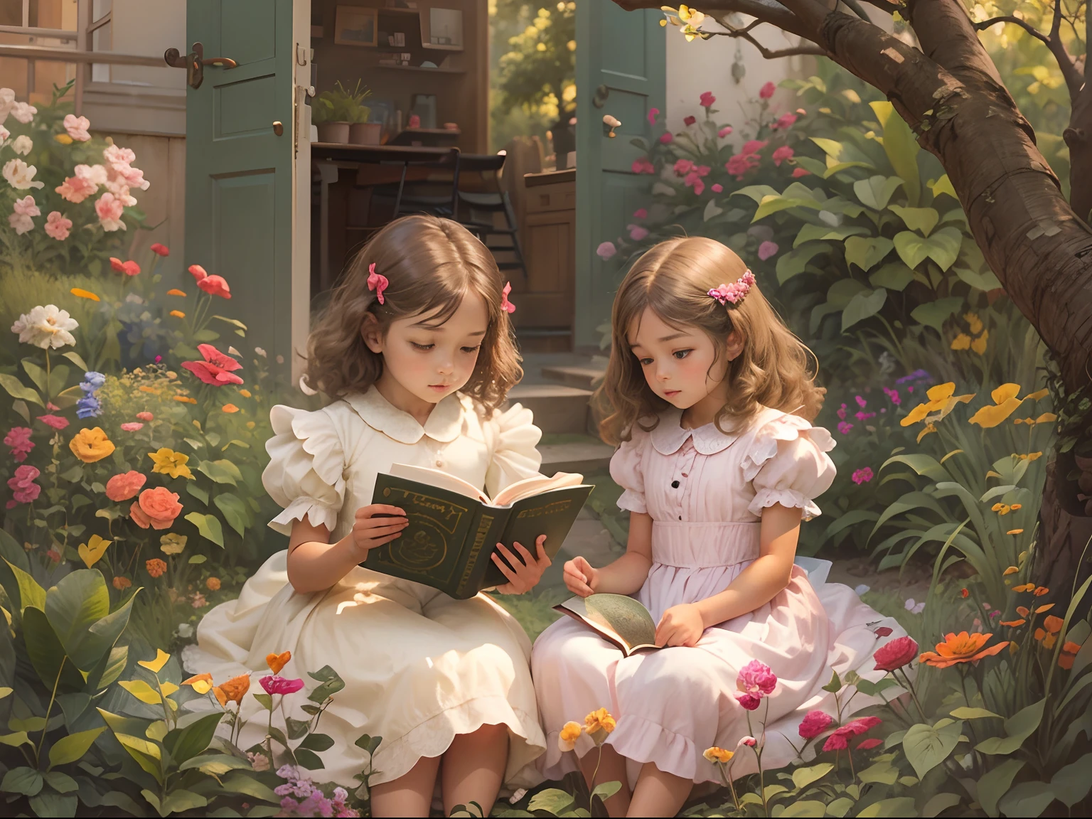 s reading in the garden