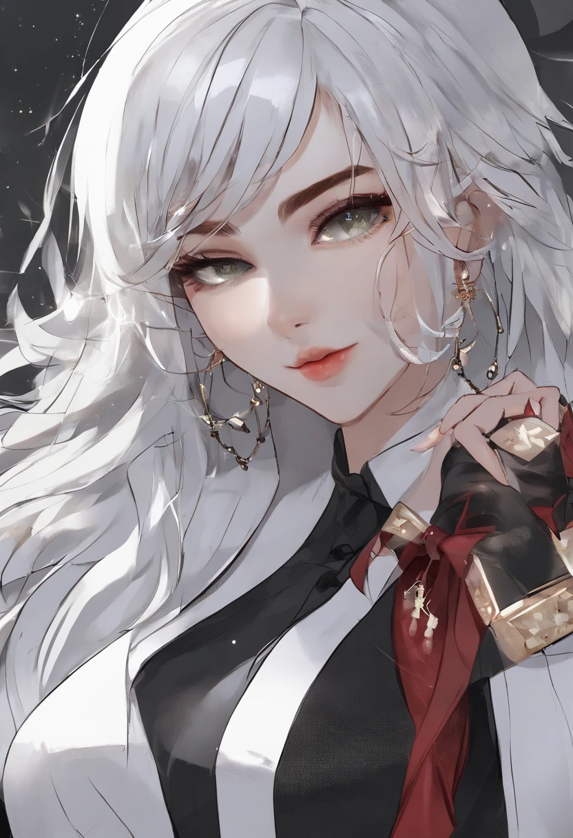 (realistic: 1.3), (dynamic pose: 1.2), (anime white hair: 1.35), (cosplay: 1.35), (masterpiece: 1.2), (best quality: 1.15), (1 girl: 1.2), (solo: 1.2) ), (erotic: 1.2), (sinister atmosphere: 1.3), (angular face: 1.2), ( choker + miniskirt skiny_outfit short dress: 1.1), (femme fatale: 1.3), (upturned eyes: 1.3), (thick brows: 1.1), (long eyelashes + smoky eyeliner + glitter + red eyeshadow + shiny lips + sexy erotic glitter makeup: 1.1), 25-year-old girl, young, (depth of field: 1.1), (supreme quality beautiful face: 1.4 ), (quality beautiful bright eyes supreme: 1.3), (ultimate quality hyper-realistic texture human skin: 1.5), (freckles, blush, blemishes, fine wrinkles, pores, veins, complexion: 1.12), (alive skin, skin rough, dirty skin: 1.15), (supreme hyper extreme quality beautiful women: 1.1) (full eyes, full face: 1.1), (realistic lighting, cinematic lighting: 1.1), (background of terror: 1.25),striped dress, hair ribbon