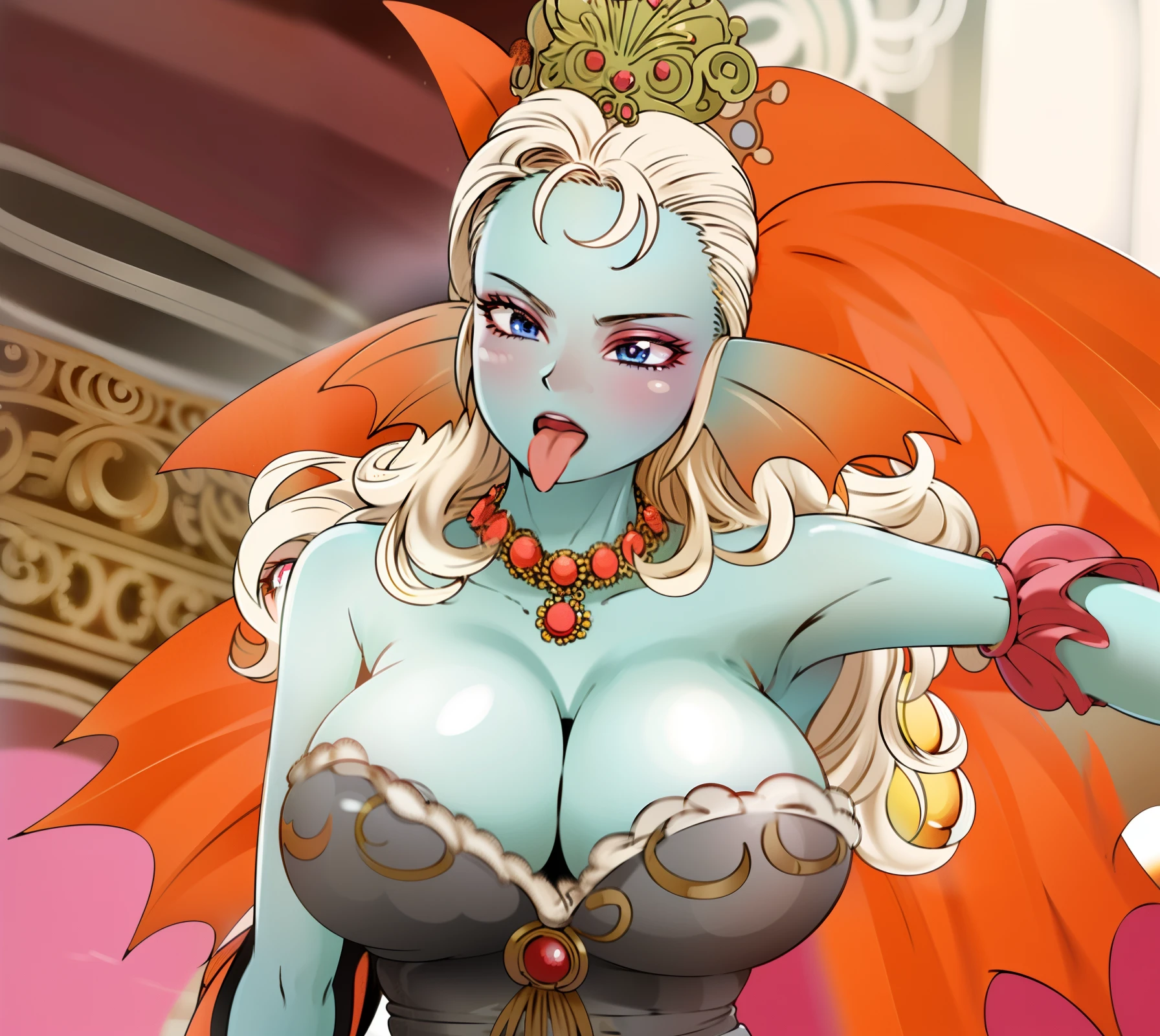 8K,High quality,Anime,married woman,Beautiful,clean,Bright,highlight in eyes,Sexy,ultra gigantic tits,oversized tits,Erotic,,beautiful line art. Blue skin, Blue and orange gradient ear fins, Tongue out, sexy expression, royal background, Black Dress,8K,High quality,Anime,married woman,Beautiful,clean,Bright,highlight in eyes,Sexy,ultra gigantic tits,oversized tits,Erotic,,beautiful line art. Blue skin, Blue and orange gradient ear fins, Hanging tongue, sexy expression, royal background, Black Dress, protruding from the udder,,,,,,, Nipple protruding, Drooling from the tongue, Tongue full of liquid, mouth full of liquid,8K,High quality,Anime,married woman,Beautiful,clean,Bright,highlight in eyes,Sexy,ultra gigantic tits,oversized tits,Erotic,,beautiful line art. Blue skin, Blue and orange gradient ear fins, Hanging tongue, sexy expression, royal background, Black Dress, protruding from the udder,,,,,, Nipple protruding, Drooling from the tongue, Tongue full of liquid, mouth full of liquid,Pink sticks out、