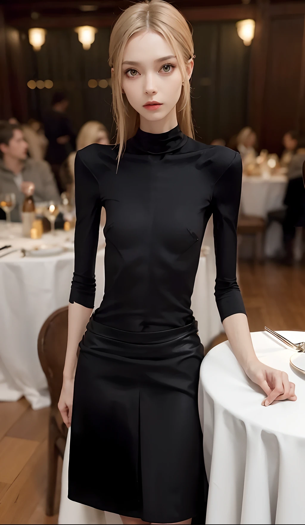 Skinny female,emaciated,the ribs,innominate bone,pelvic bone,sternum,flatchest,big breasts thin waist,Thin leg,tightsuit,Leather skirt