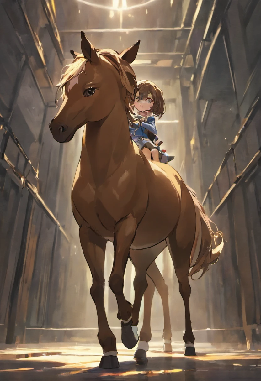perfectanatomy,1animal,solo,brown horse,wild,(fullbody)(((animalonly)))(((nobody))),((stoping)),view from behind