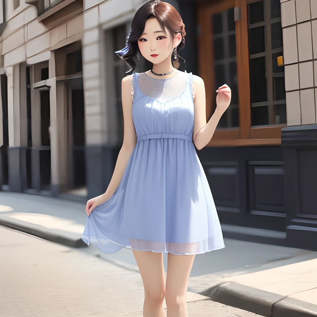Chiffon dress for a chiffon