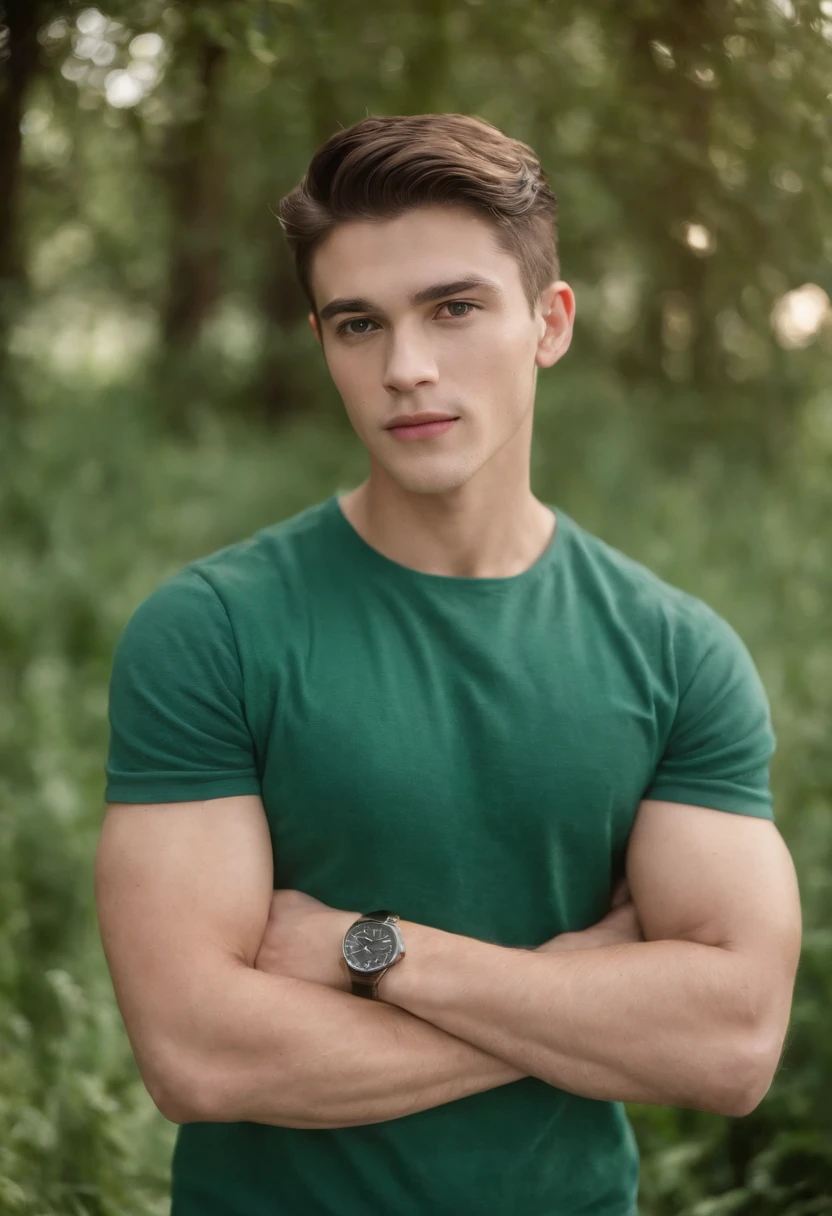 retrato de homens jovem e bonitos, 22 anos, vestido roupas feitas de pele de carneiro branco, fanatical face, in green field on sharp focus background, Studio Photography, detalhes intrincados, altamente detalhado, Esmaltado,mysterious lighting,upper body