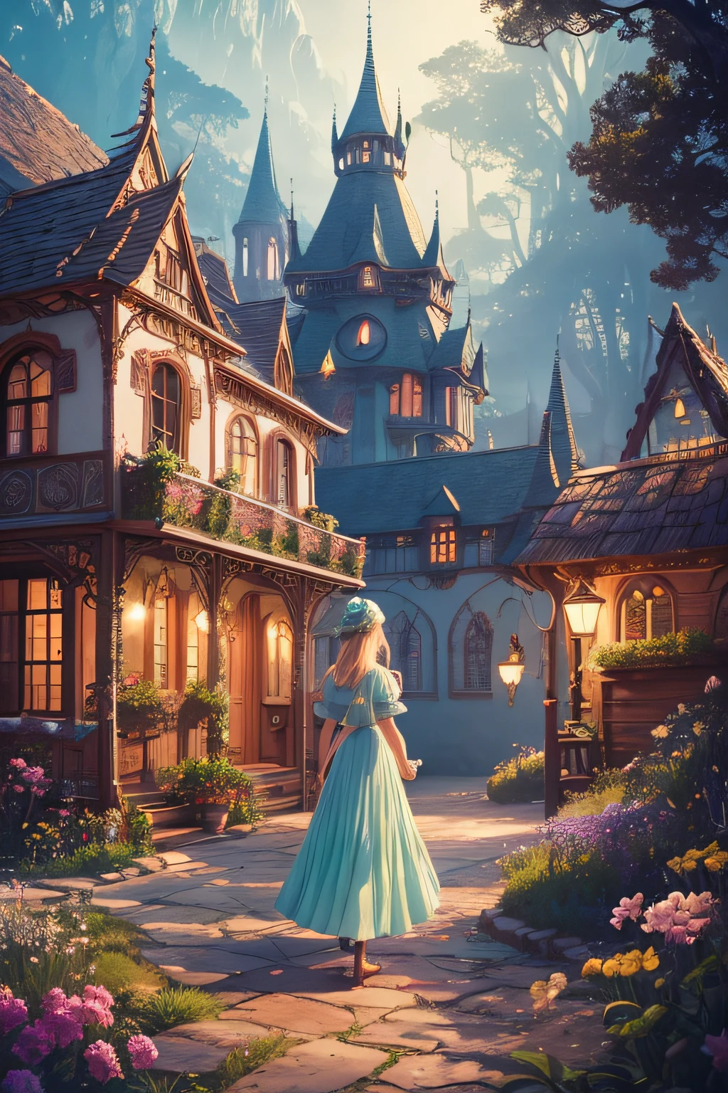 eyes and characters, dreamlike settings with whimsical animals and pastel colors, cinematic storytelling, surrealistic, nostalgic, vintage aesthetics, vibrant lighting and rich textures, magical and playful atmosphere, intricate patterns and intricate details, charming and quirky portraits in a whimsical world, layers of imagination and wonder, capturing the essence of innocence and wonder. 

(best quality, 4k, highres, realistic), ultra-detailed, vivid colors, cinematic lighting, ethereal aesthetics, painterly textures, whimsical characters and landscapes, nostalgic vibes, seamless blending of reality and fantasy, soft and dreamy atmospheres, whimsical elements, pastel palette, whimsical animals, intricate architectural details, captivating compositions, evoking a sense of warmth and enchantment, intricate costumes and props, magical and idyllic sceneries, dreamy and imaginative storytelling.